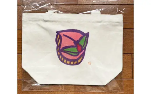 【20営業日以内発送】桃かすてらトートバック ／ ファッション バック かばん おしゃれ かわいい 岡田龍征 長崎県 長崎市