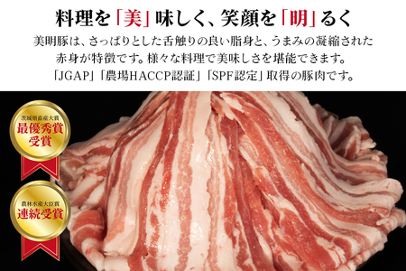 548 豚肉 バラ スライス 1.4kg 茨城県 ブランド豚 美明豚 SPF豚 肉質 柔らか ジューシー 甘み【茨城県共通返礼品/行方市】