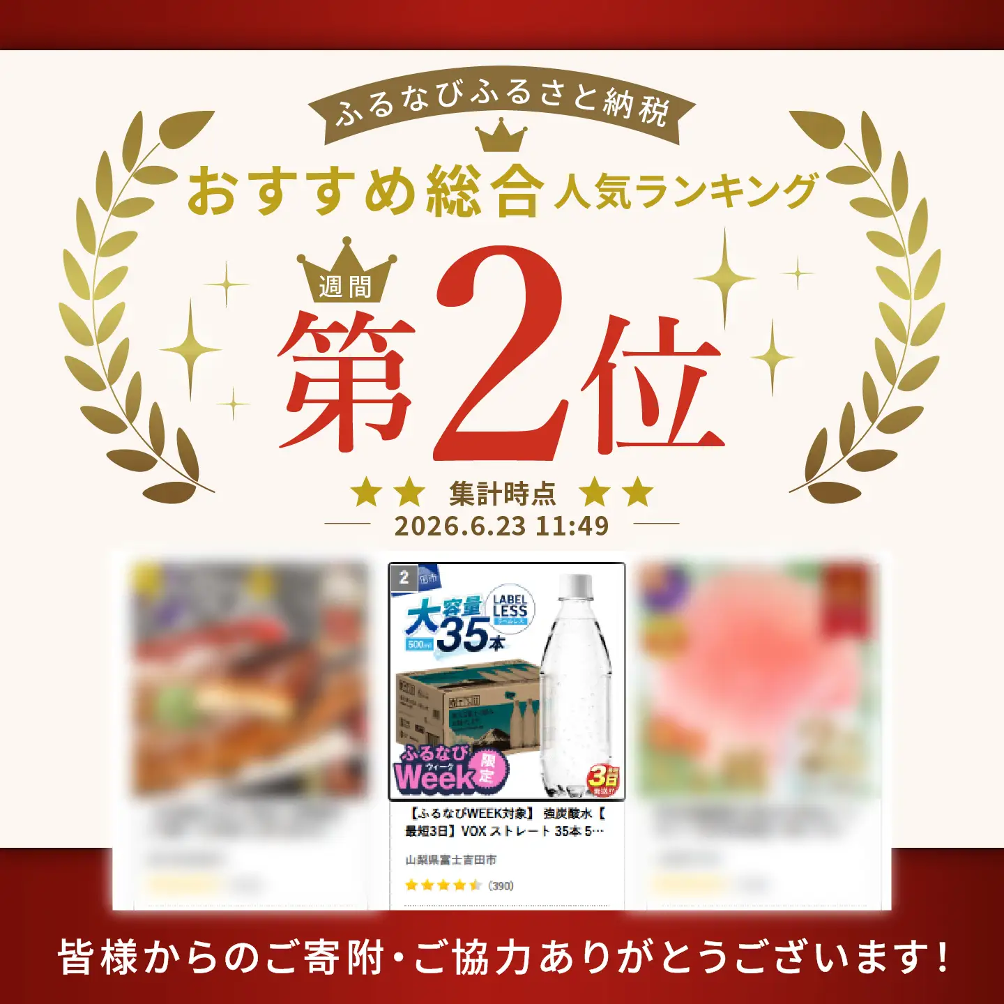 強炭酸水 【最短3日発送】VOX ストレート バナジウム 強炭酸水 35本 500ml ラベルレス【富士吉田市限定カートン】 炭酸