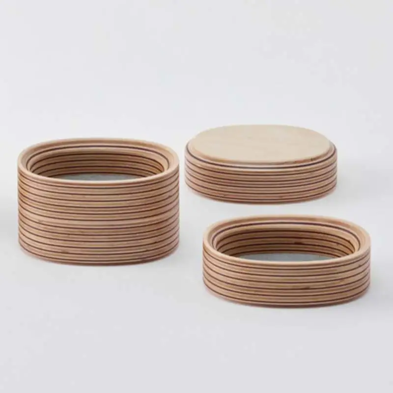アクセサリートレイセット oval 楕円形 木製 HOKKAIDO WOOD F6S-256
