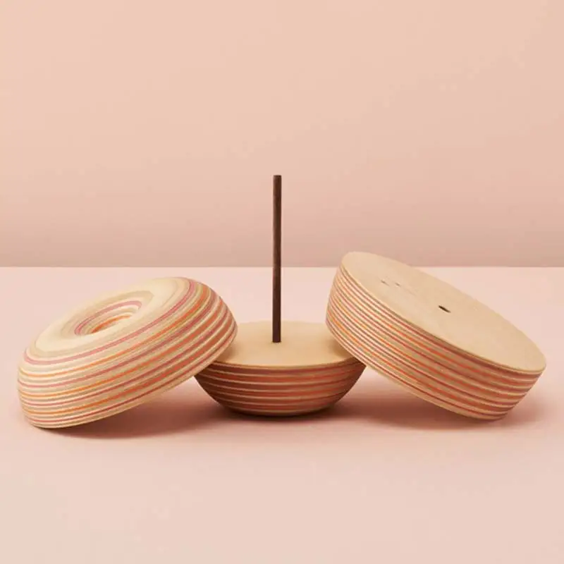 カードホルダー 「ringo」 レッドオレンジ 木製 HOKKAIDO WOOD F6S-281