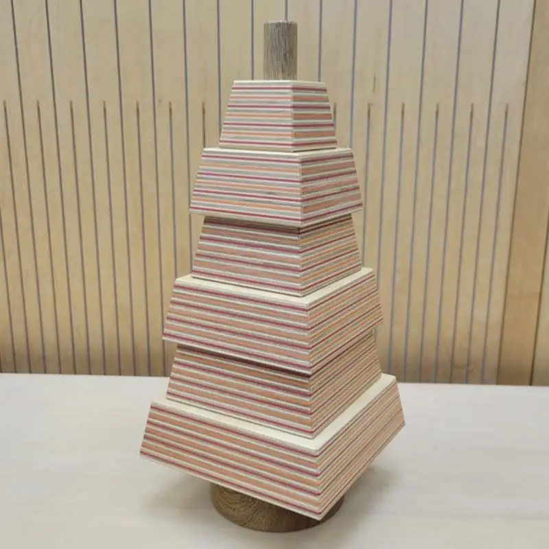 オブジェ「tree」 レッドオレンジ 木製 HOKKAIDO WOOD F6S-292