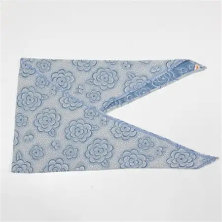 一色ちりめんあずま袋　椿(ブルー)_装飾品・工芸品  鞄・バッグ かばん カバン_【1569309】