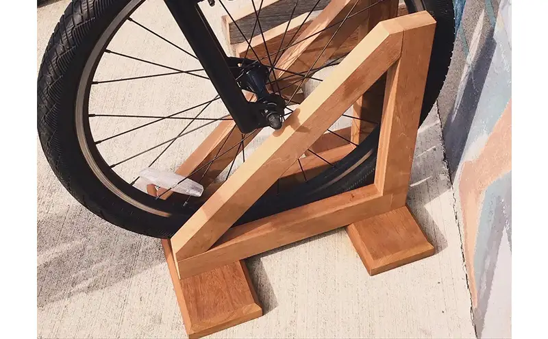サイクルスタンド 木製 自転車 サイクルスタンド【トライアングル】