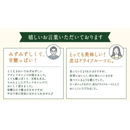 瀬戸内 オーガニック ブラッドオレンジ 1kg (8～10個程度)  【2027年2月下旬以降発送】