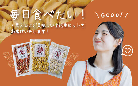 落花生三色詰合せ（各1袋）/ ピーナッツ ３種類 詰合せ  ピーナッツ 008-04