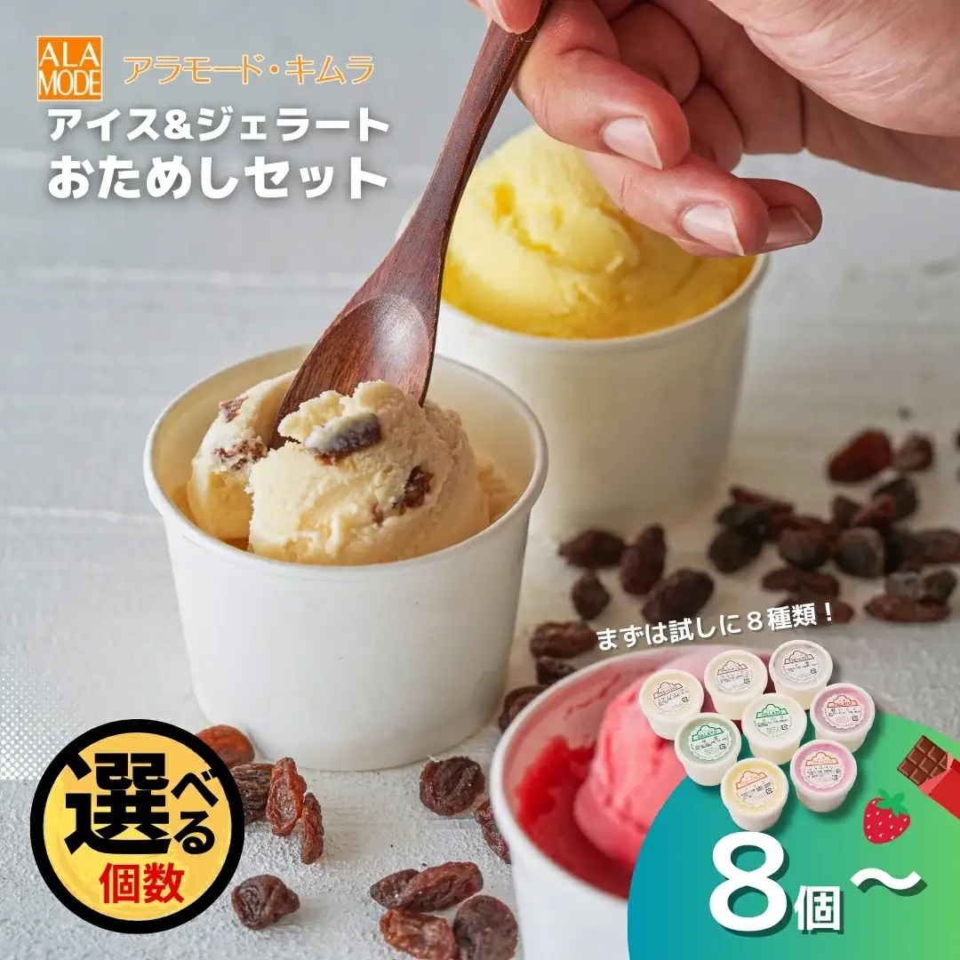 【おためしセット】アイス＆ジェラート 8個×146ml | アイスクリーム