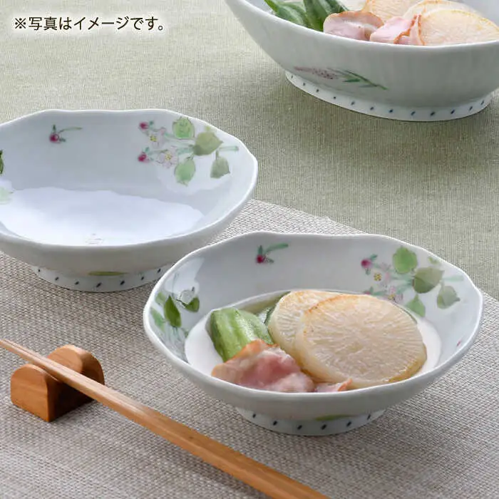 【波佐見焼】秋海棠 花柄 深鉢 2点セット【藍水】[GB50]