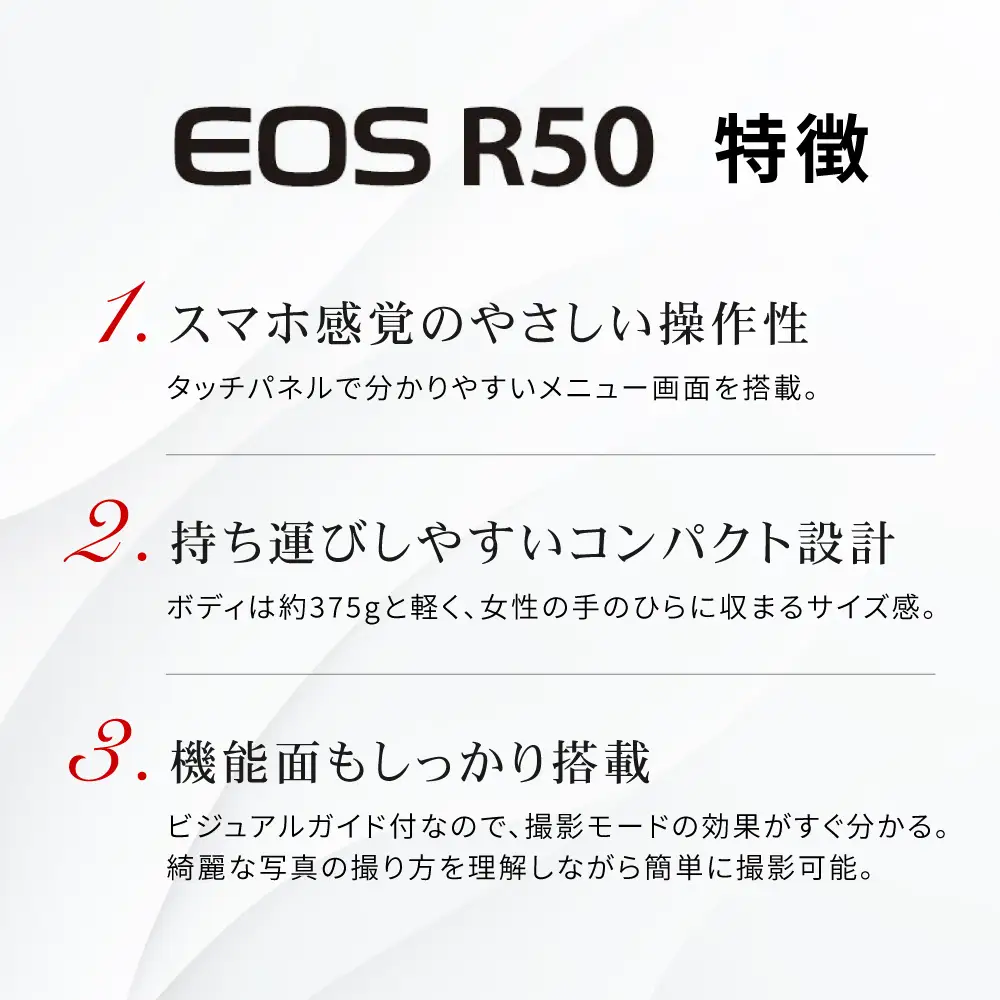 【スピード発送】Canon カメラ EOS R50 ボディのみ ホワイト [MA26] ミラーレスカメラ キャノン EOS R50