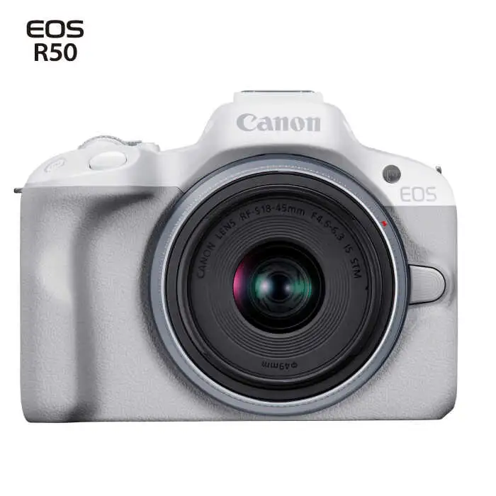 【スピード発送】Canon EOS R50 レンズキット 1年保証付 ホワイト【長崎キヤノン】[MA27] ミラーレスカメラ キャノン AF