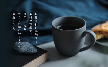 GOOD MORNING　マグカップ200＆プレートセット（gray）【 再生素材 地球にやさしいマグカップ 】