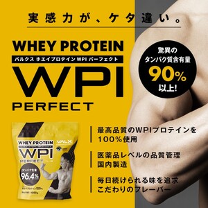プロテイン VALX ホエイ WPIパーフェクト 国産 プロテイン【1kg】 プレーン味