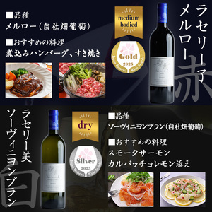 ＜受賞ワイン＞了美ワイン5本セット 750ml×5本 赤ワイン 白ワイン ロゼ スパークリング 発泡性 飲み比べ マスカットベーリーA アルコール ギフト ワインセット サクラアワード みらいファームやまと【了美ワイナリー】ta494