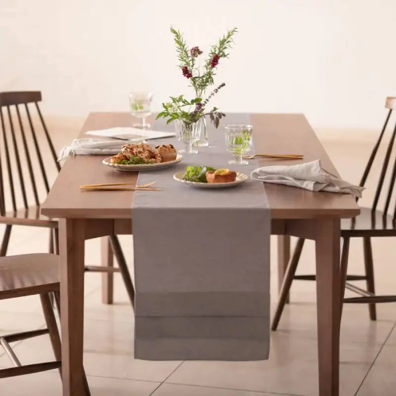 テーブルランナー Elisabeth Table runner／エリザベット グレイッシュインディゴ
