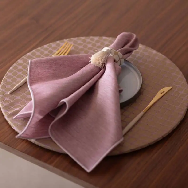 丸形ランチョンマット Calm Round Luncheon mat／カルム プレイスマットあり プラム