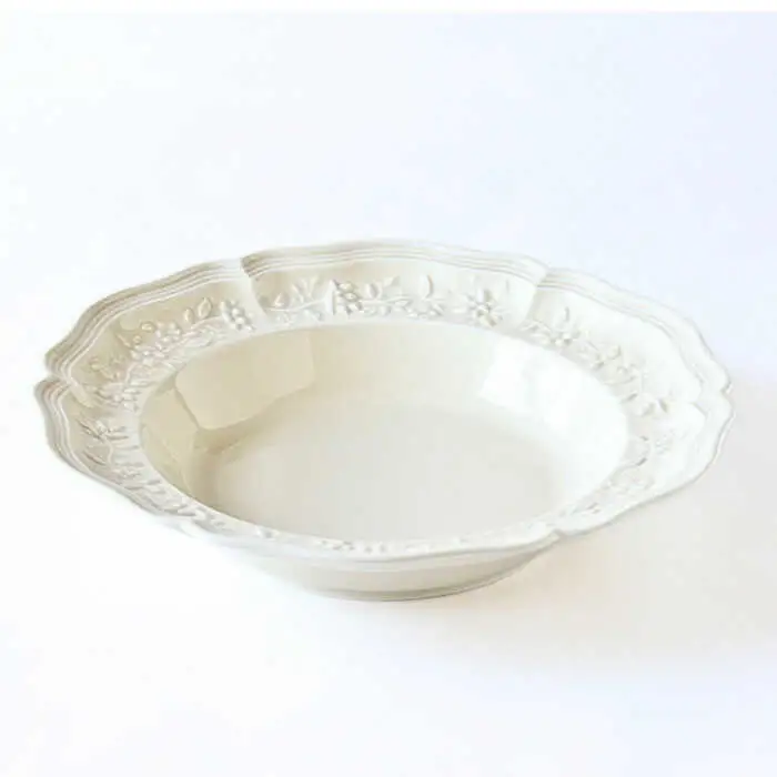【波佐見焼】ombre de fleur ブーケボウル ミルキーホワイト 2枚セット 食器 皿【翔芳窯】[FE356]