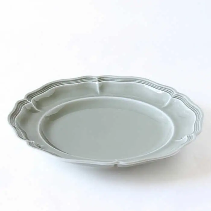 【波佐見焼】ombre de fleur プレートL ロイヤルグレー 2枚セット 食器 皿【翔芳窯】[FE365]