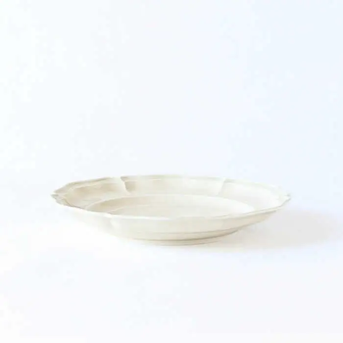 【波佐見焼】ombre de fleur プレートM ミルキーホワイト 2枚セット 食器 皿【翔芳窯】[FE372]