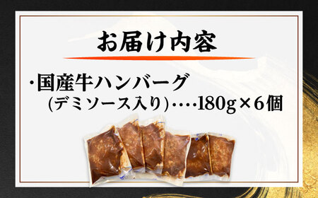 国産牛ハンバーグ 6個 BIBU003 ハンバーグ