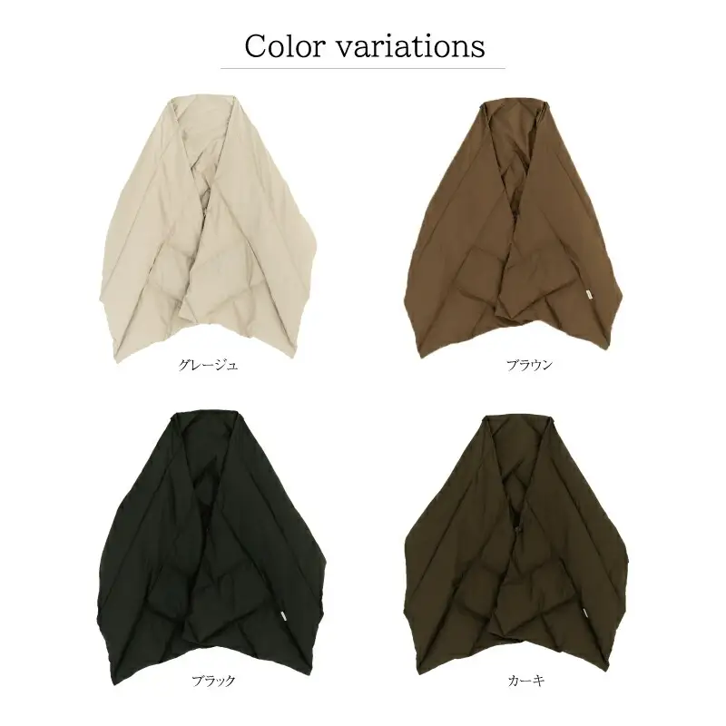 【河田フェザー】 KWD ダウン ショール　DOWN SHAWL ケーダブルディー ダウンショール ポーランド ホワイトグース 90％ 全4色 フェザー マフラー ひざ掛け あったかい 保温 高級 ユニセックス キルトパターン おしゃれ 軽い 日本製