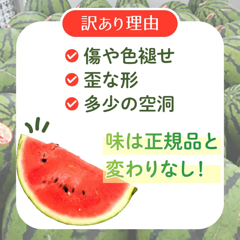 大玉スイカ 1玉 訳あり 羅皇 令和8年産 スイカ 果物 フルーツ [A-16514]