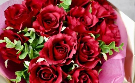 バラの花束 造花 赤バラ CT触媒加工 バラの花束【12本】