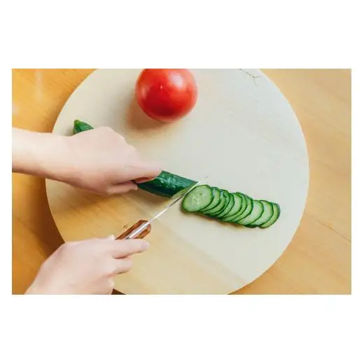 いちょう 一枚板 丸まな板 Mサイズ 27cm 天然木 国産 イチョウ カッティングボード プレート テーブルウェア キッチン 台所 家事 料理