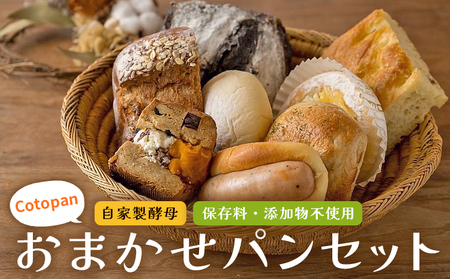 ＜Cotopanおまかせパンセット（8～9個）＞ 天然酵母 国産 ハード系 スイーツ モーニング 低温長時間発酵 パン お楽しみ 定番商品 おすすめ商品 自家製酵母 詰め合わせ 詰合せ 詰め合せ Cotopan 愛媛県 西予市【冷凍】『1か月以内に順次出荷予定』UCO0001