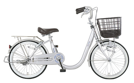 シルバー　マルキン自転車「ヒヨリ20」 ／ シティサイクル 低床設計 またぎやすい 20インチ サステナブルモデル 埼玉県 No.168-01