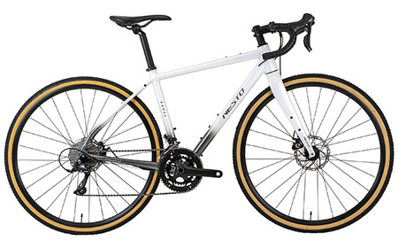 ホワイト・シルバー530mm　NESTO GAVEL ／ ネスト 自転車 スポーツバイク 通勤 通学 18段変速 埼玉県 No.176-03