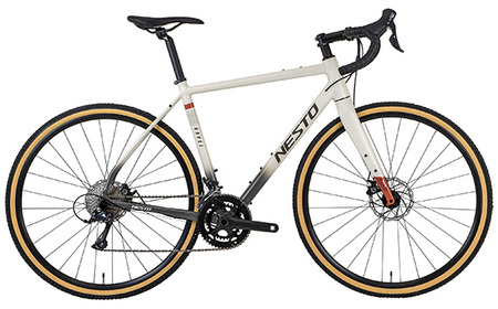マットベージュ・マットダークグレー500mm　NESTO GAVEL ／ ネスト 自転車 スポーツバイク 通勤 通学 18段変速 埼玉県 No.176-04