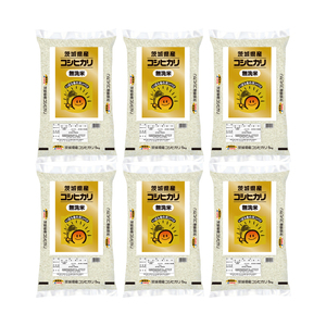 超便利【6ヶ月定期便】計30kg 　令和8年産 茨城県産 無洗米コシヒカリ5kg×6回分【お米 コメ こめ こしひかり 無洗米】(AL265)