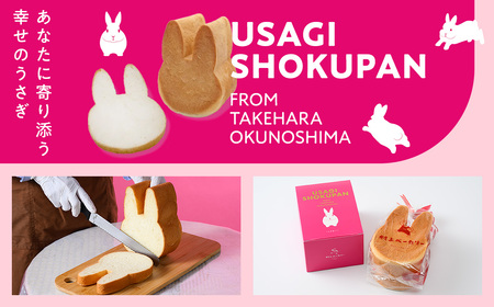 【村上ベーカリー】うさぎ食パン プレーン味 6斤◇ ｜ パン うさぎパン 耳パン うさぎのみみ うさぎ 高級食パン 高級 おやつ お菓子 朝食 トースト プレゼント 産直 うさぎ食パン プレーン味 箱付き 広島県 竹原市　※北海道、沖縄、離島への配送不可