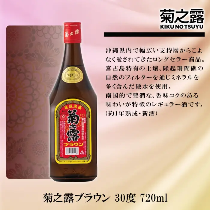 菊之露ブラウン 2本セット （P108）｜宮古島 南国 琉球 泡盛 ギフト