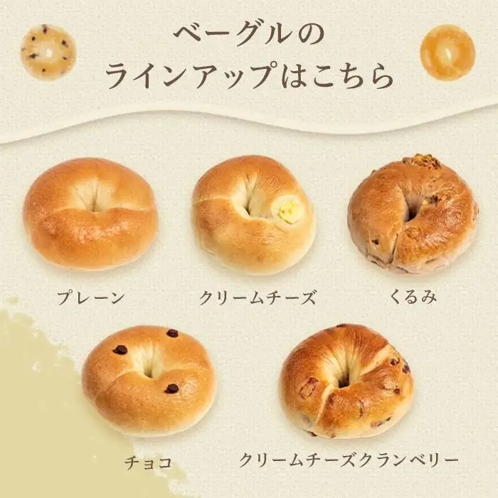 【定期便 6か月】おんせんベーグル【5種類5個！】～ゆふいんの汲みたて温泉水を使ったつるつるもちもちのベーグル～
