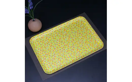タツクラフト 友禅和紙トレー M 33cm 2枚セット 桜 金平糖 緑 【Tk311】【ttcf922-yum-9】