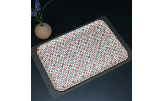 タツクラフト 友禅和紙トレー M 33cm 2枚セット 花入り格子 【Tk314】【ttcf922-yum-12】