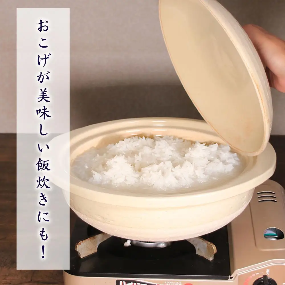信楽焼 10号土鍋 ご飯鍋（きなり色）
