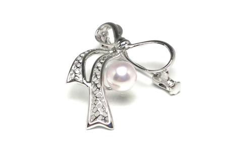 真珠 アクセサリー ブローチ パール 6.5mm ～ 7mm シルバー レディース 伊勢志摩 伊勢 志摩 冠婚葬祭 結婚式 入学式 卒業式 ジュエリー / 老舗の真珠専門店・高品質アコヤ真珠ブローチ6.5～7.0ミリ（タイプ：A）