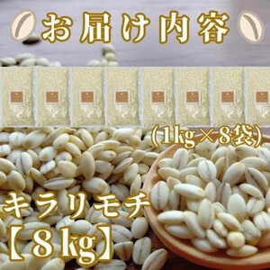 CIB98_佐賀県産『もち麦』８kg(１kg×８袋)【キラリモチ】