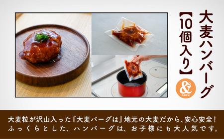 大麦ハンバーグ 10個入り 010213 ハンバーグ