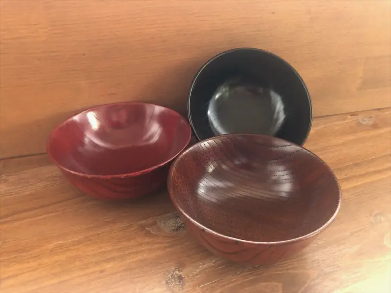 漆器　拭きうるし 小鉢大（赤）【 食器 茨城県 日立市 】