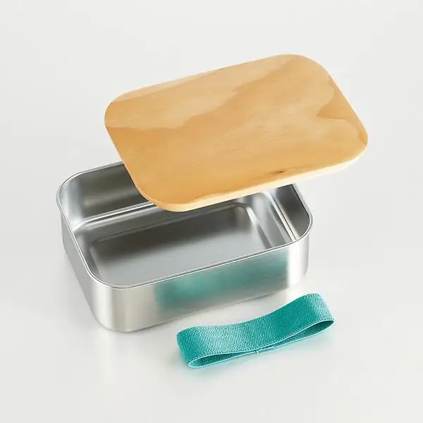 お弁当箱 ランチボックス「木蓋付き ステンレス 弁当箱」 1030ml 天然目 木目 おしゃれ 木お弁当箱 木蓋お弁当箱 オシャレお弁当箱 おしゃれお弁当箱 【スケーター株式会社】 596445 15-045