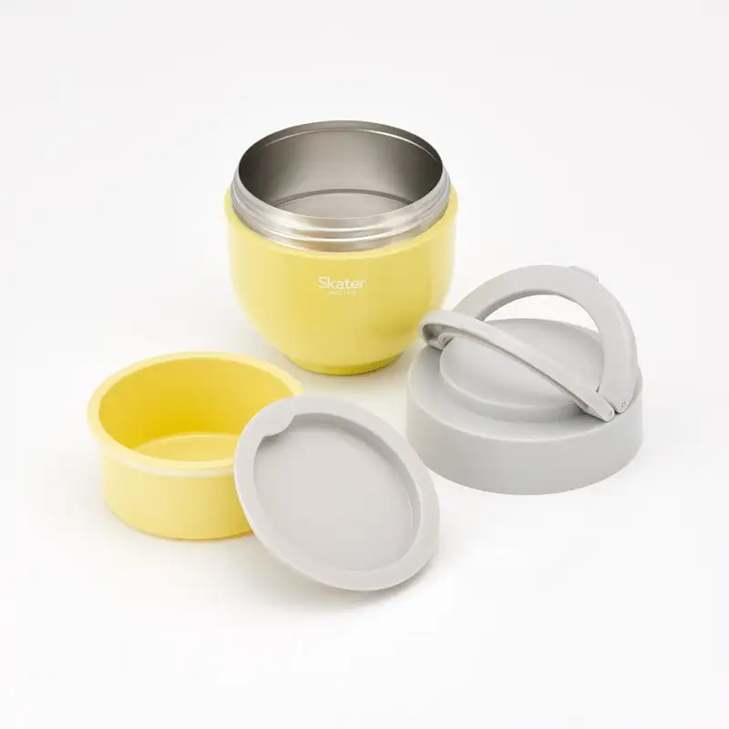 弁当箱 「折りたたみ保温ジャー」 イエロー 540ml スケーター 弁当箱 保温ジャー 丼 弁当箱 弁当箱 保温ジャー 保温お弁当 保冷お弁当 オシャレお弁当箱 おしゃれお弁当箱 保温ジャー 保冷ジャー オシャレジャー おしゃれジャー   弁当箱 保温ジャー 9-041