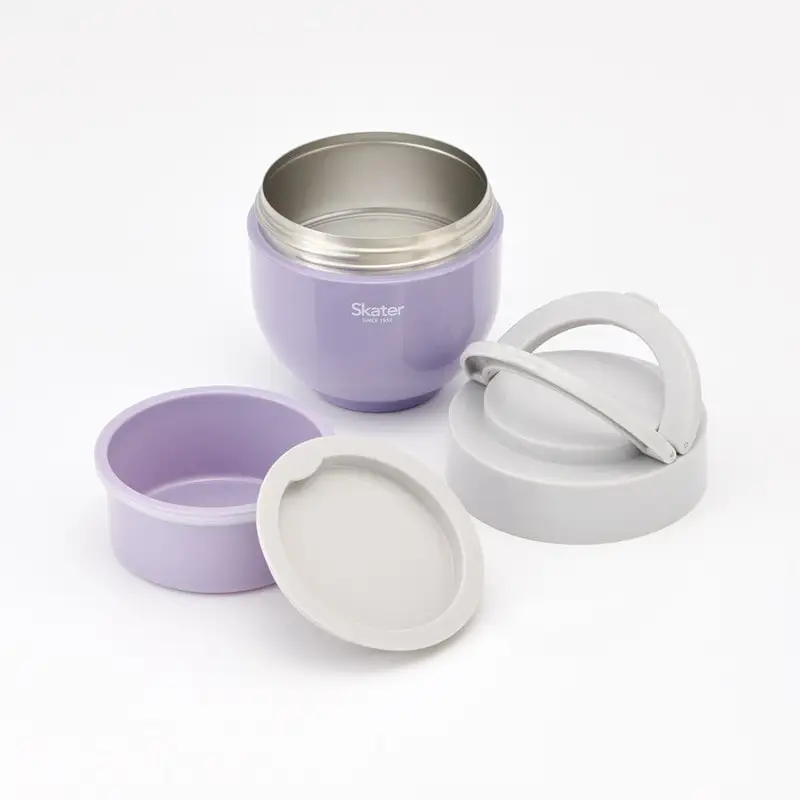 弁当箱 「折りたたみ保温ジャー」 ライラック 540ml スケーター 弁当箱 9-040