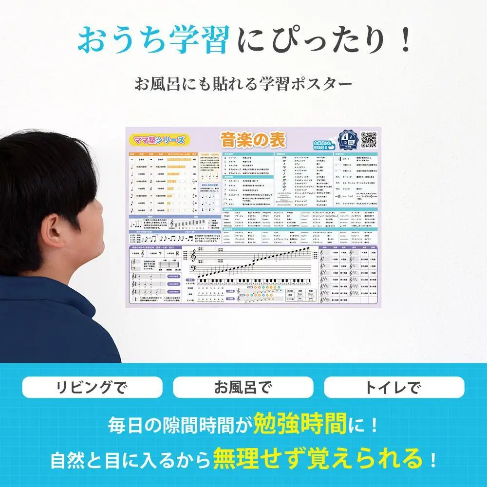 学習ポスター　音楽の表【B3＋A4 2枚セット】