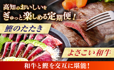 【6回定期便】カツオと和牛の赤身定期便/カツオ 食べ比べ 鰹のセット 土佐和牛 牛肉 高知市 こだわりのかつお [ATZX019]
