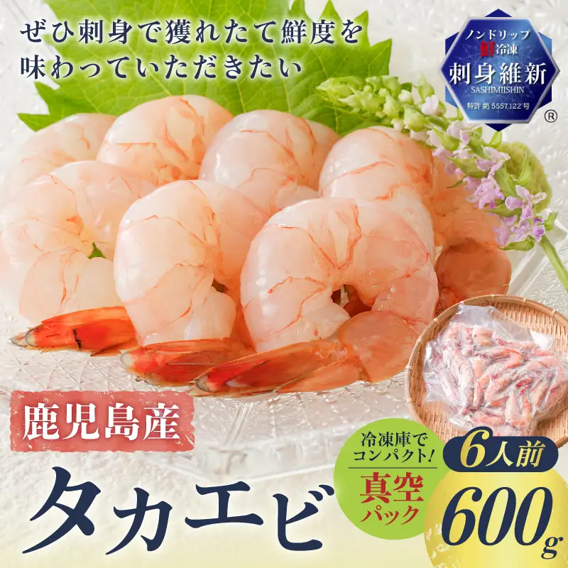 鹿児島産 タカエビ 600g 6人前 K100-011 魚 冷凍