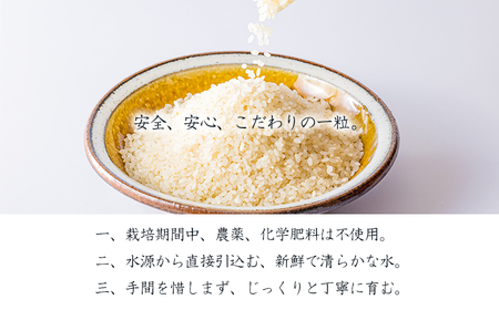 【期間限定】新米 令和8年産 農薬・化学肥料不使用 「陽の光穂（ひのひかり）」 3kg(1kg×3p)  TF0803-P00075