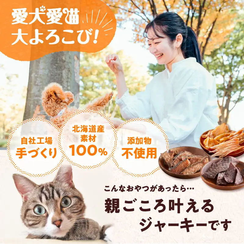 【5営業日以内に発送】アスランエゾベニソン ジャーキー 3点 セット 無添加 手作り T012-021 ペット用品